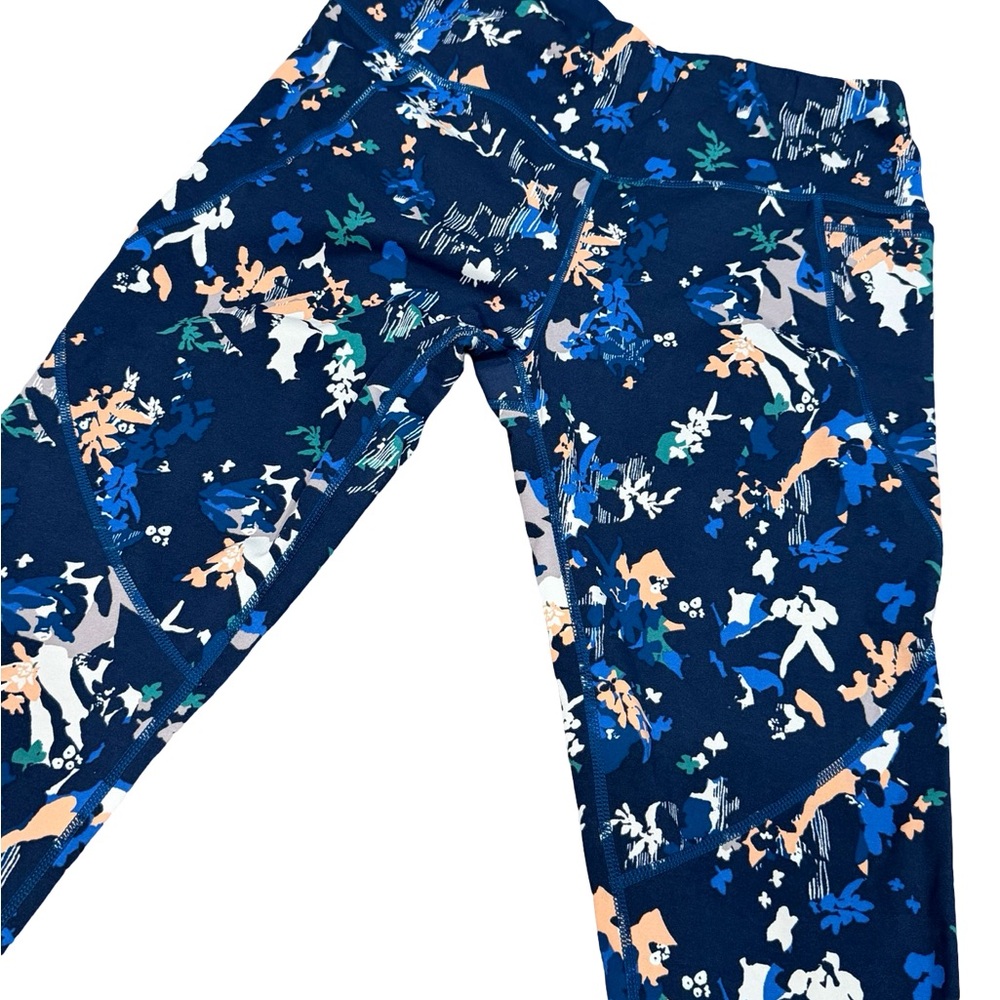 ✨ Sweaty Betty Power 7/8 Leggings Navy Floral Print Size M Sculpting Activewear - Picture 9 of 12